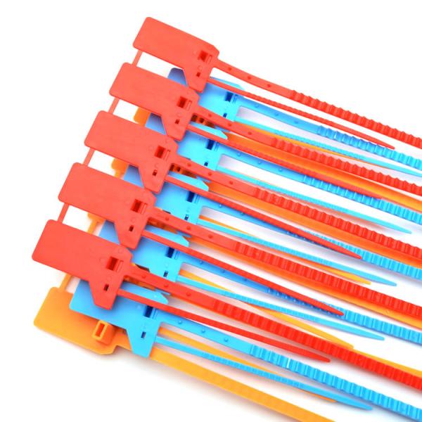 400mm Length Plastic Security Seal with 275 N Tensile Strength and Laser Print Pull Tight Tamper-Evident Seal