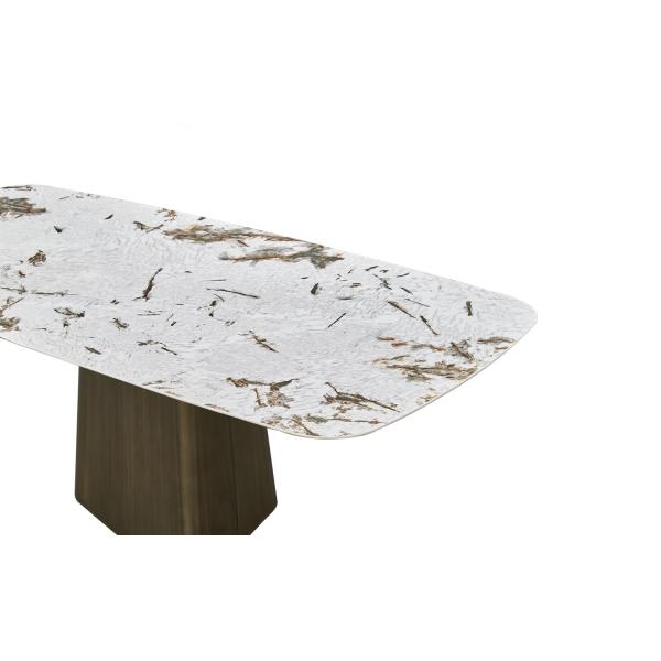 Modern Design Living Room Home Furniture Marble Top Sintered Stone Ceramic Marble Dinning Table Set