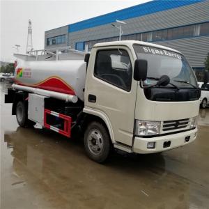 China best price mini 5,000Liters oil tanker truck for sale, cheapest LHD diesel 5000 liter mobile refueler vehicle on sale