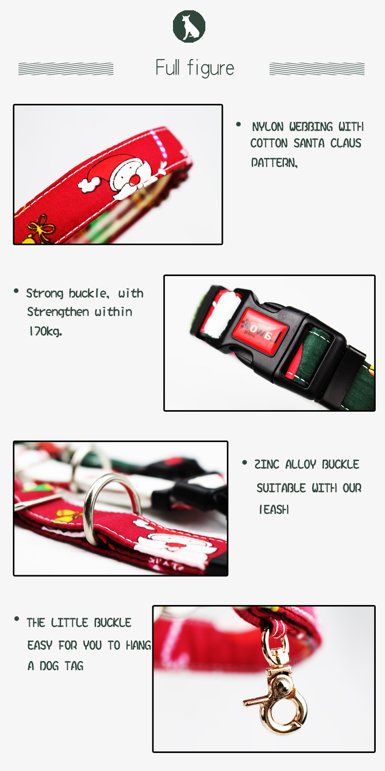 C509 New Pet Product Custom Nylon Cotton Inflatable Martingale Dog Pet Collar for Big Dog