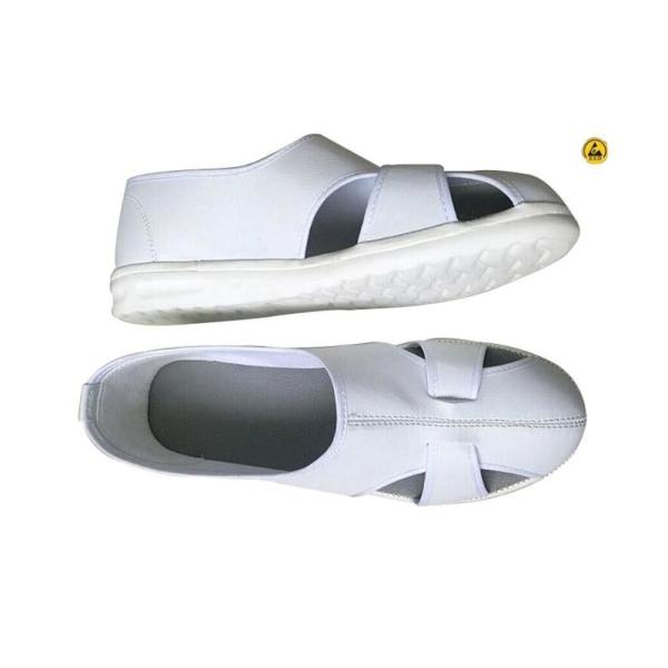 Japanese Style Exquisite Hand Made ESD Footwear White Grey Butterfly Style For Cleanroom