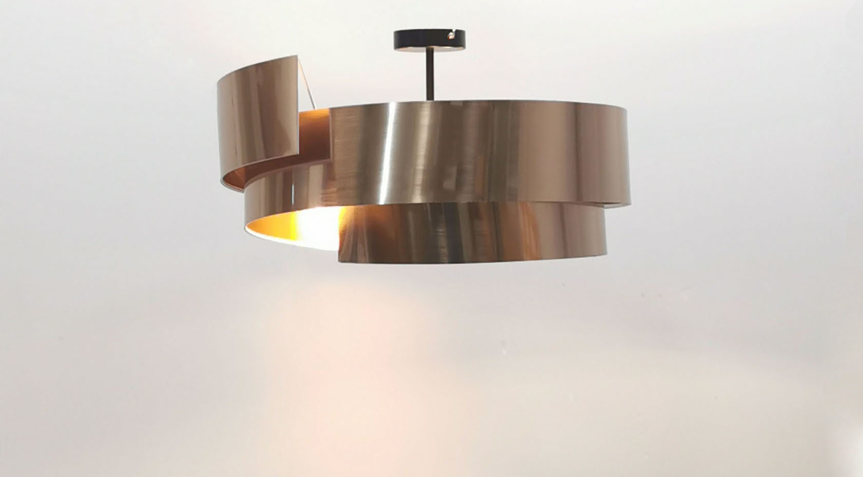 TC Fabric PVC Swirl Lampshade Silver Drum Strip 45*16.5cm