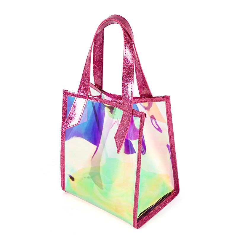 Cold Resistant Clear TPU Holographic Tote Bag With Handle
