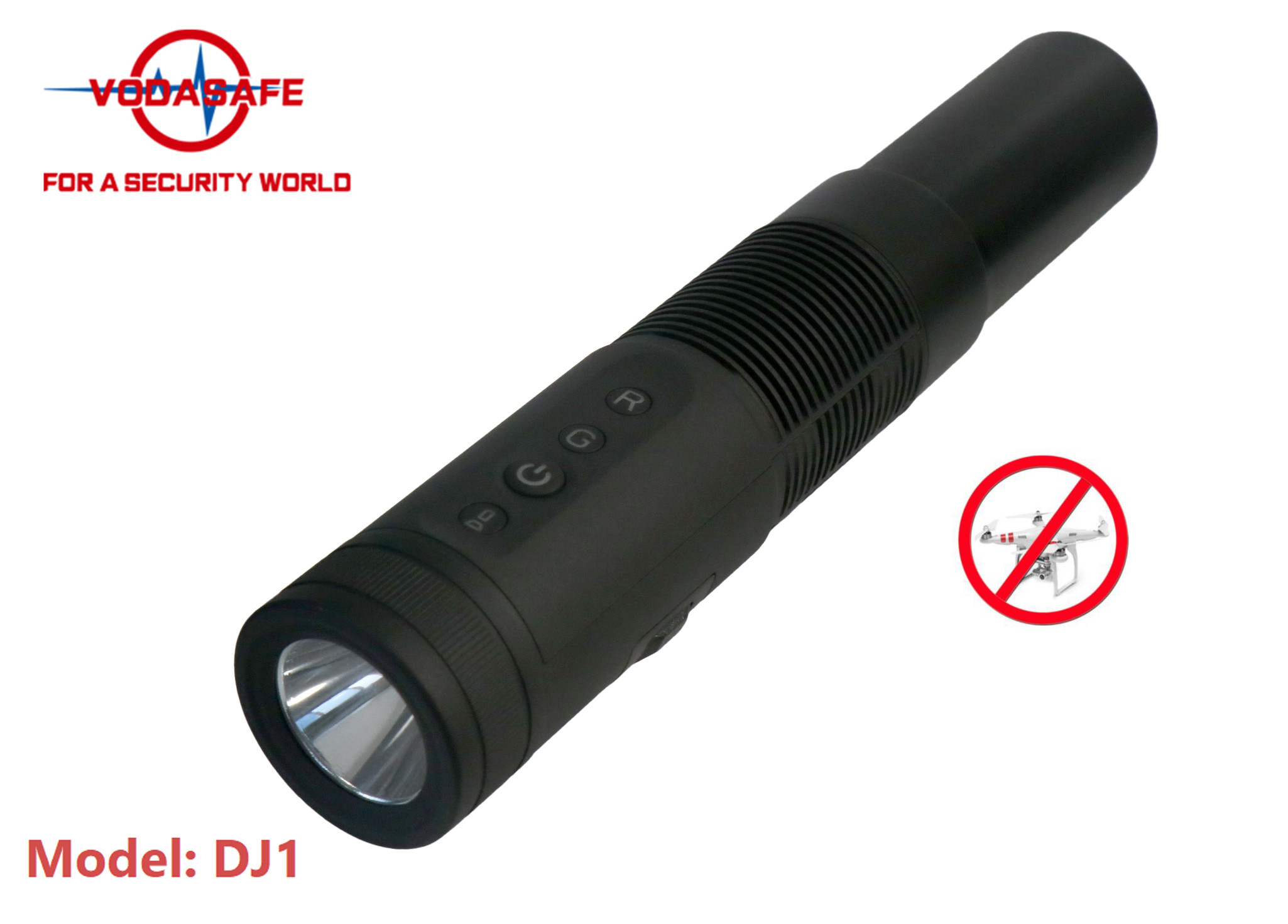 China Handheld Drone Signal Jammer Dual Purpose Flashlight Drone Signal Scrambler on sale