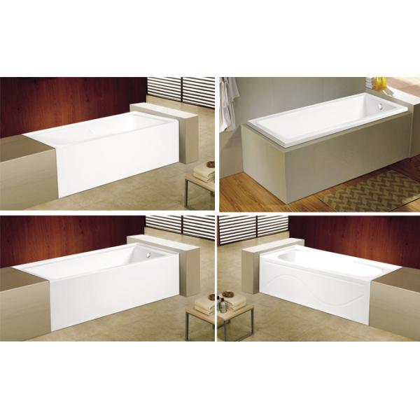 cUPC skirted acrylic small bathtub 3 sides tile flange 4mm pure acrylic sheet