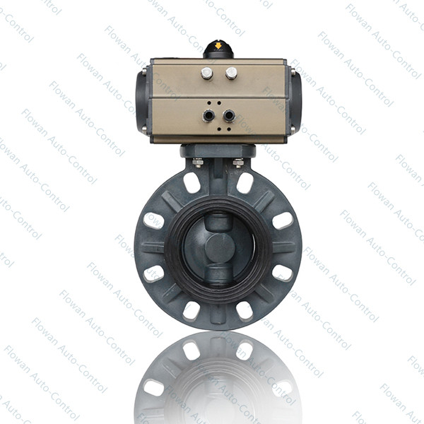 Quality PVC DN50 Pneumatic Actuator Operated Butterfly Valve wholesale