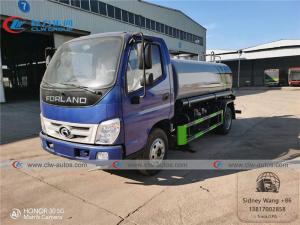 China LHD Foton Forland 5 Tons Water Bowser Truck With High Pressure Water Cannon on sale