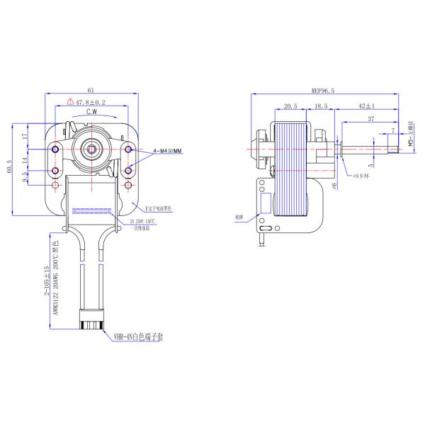 16999 Single Phase AC Induction Motor 100V Oscillating Motor For Fan
