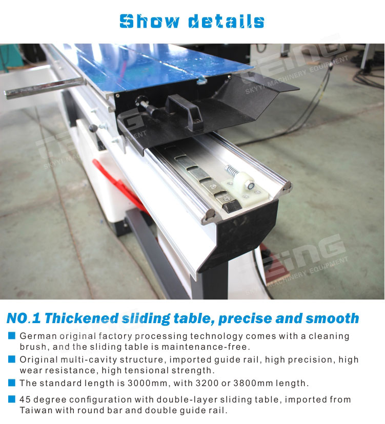 Horizontal Style CNC Sliding Table Saw 1250MM Cutting Width for Furniture Production
