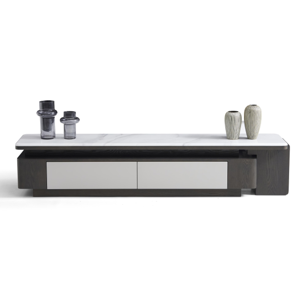Modern Stretchable Marble TV Cabinet For Living Room