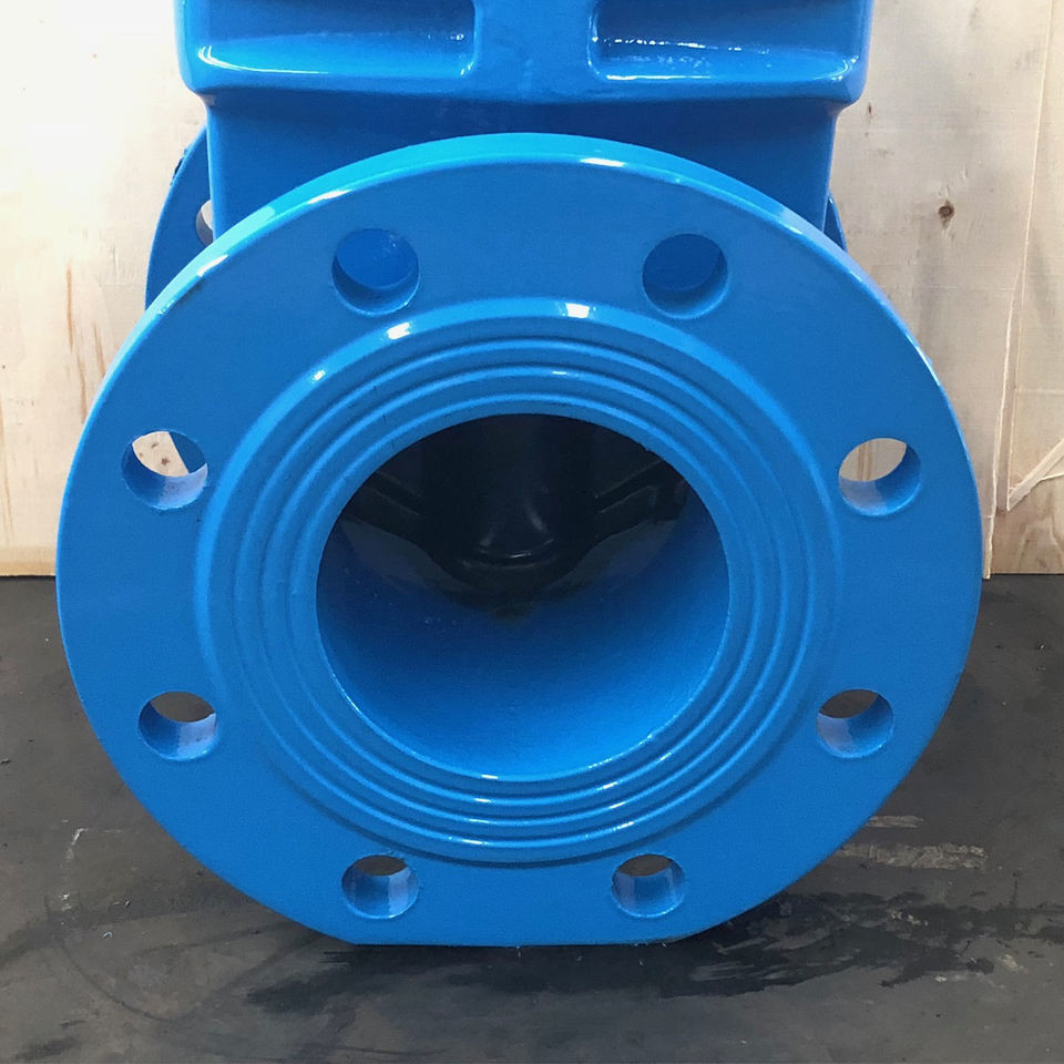 QT450 DN150 PN16 DI Gate Valve Ductile Iron Material Flange Type