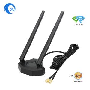 China 2.4GHz 5GHz Dual Band Antenna Magnetic Base for PCI-E WiFi Network Card Wireless Router on sale