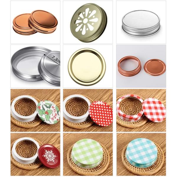 Wholesale Price 8oz 12oz 16oz Round Glass Mason Jar with Gold Lids