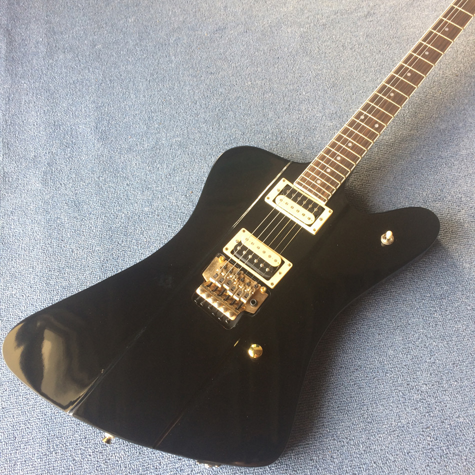 High quality custom electric guitar, rosewood fingerboard, black electric guitar,Tremolo system