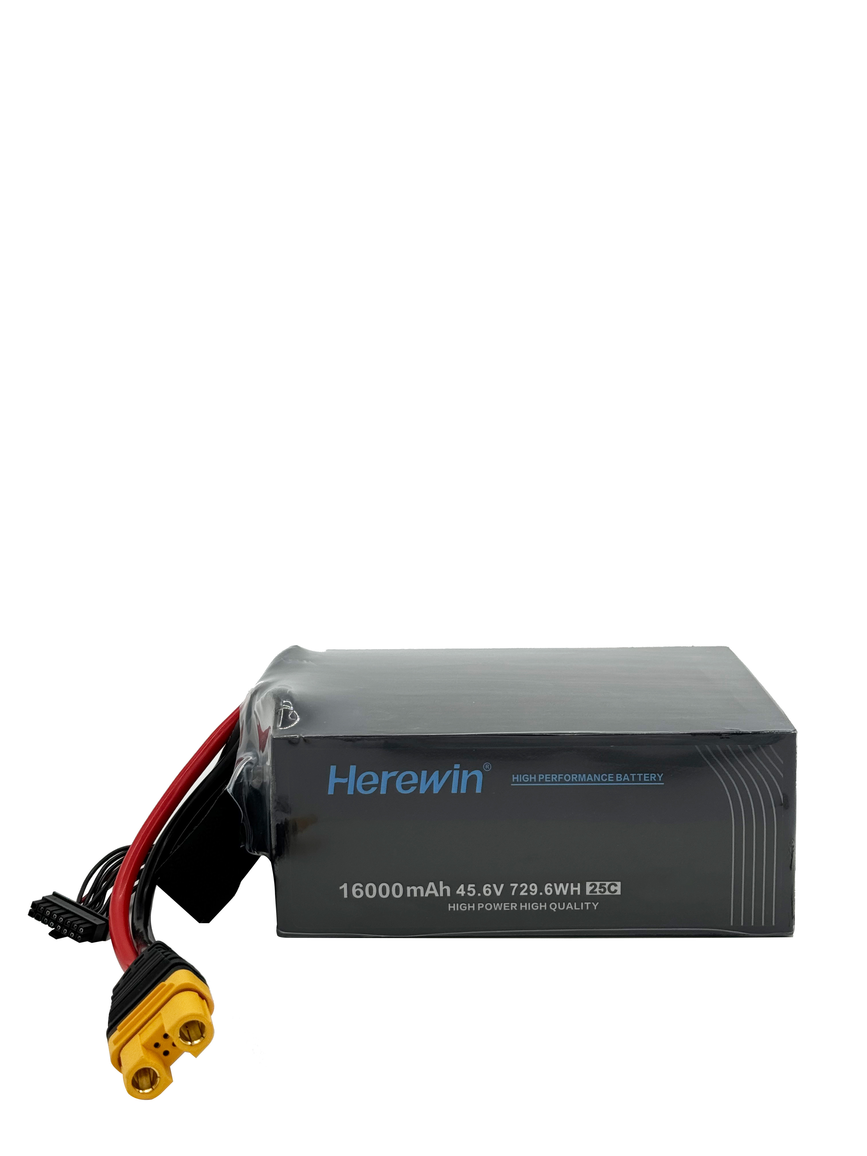 High Voltage Drone Pouch Cell Battery Pack Herewin 12S1P 16Ah 45.6V 25C