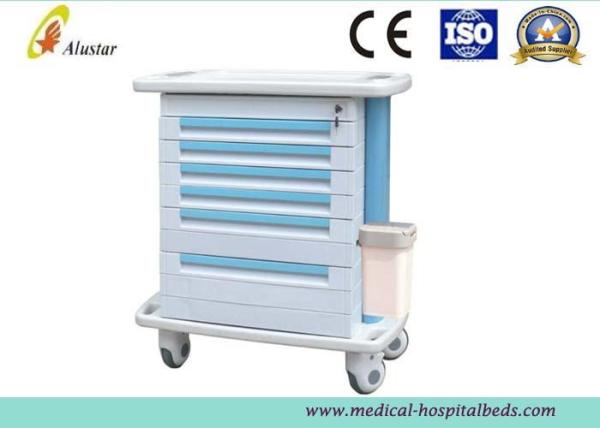 Luxurious Hospital Equipment ABS Medicine Cart Medical Trolley With Drawers,