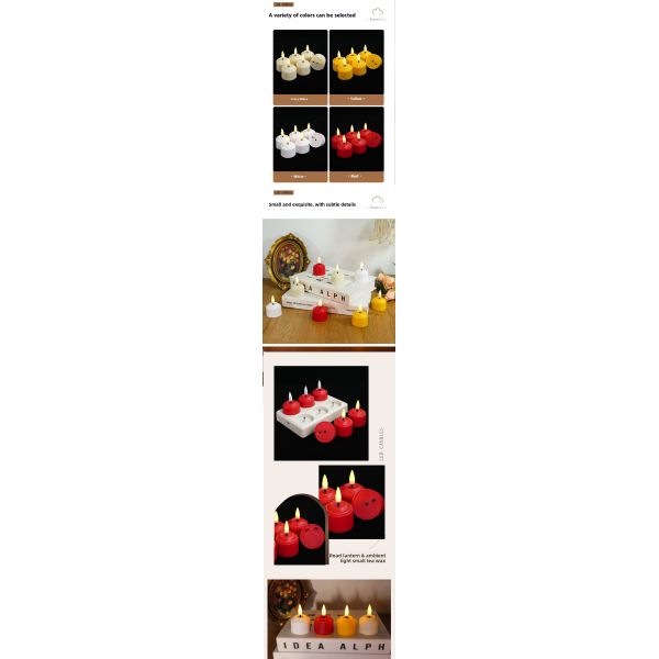 Matte Warm White Flickering LED Tealight Candles with Customized Logo - Battery Operated Flameless Tea Lights