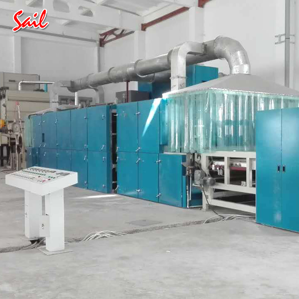Nonwoven car insulation making thermal bonding production line