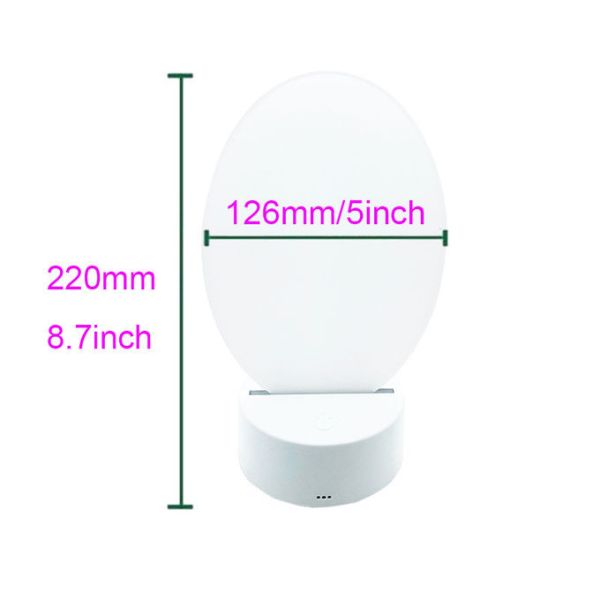 Sublimation Blank LED Acrylic Night Light Photo Frame Ornament For Home Office
