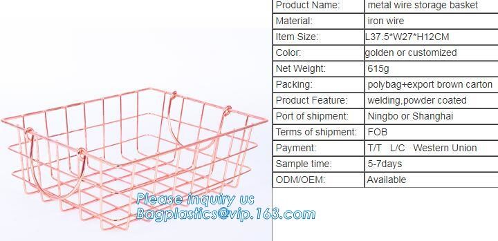 Lined Utility Metal Wire Storage Bin Laundry Basket with Handles for Heavy Duty Use In Office, Craft Room, Kitchen, Pant