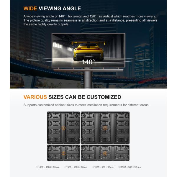Energy Saving High Definition P3.91 P4.81 P6.25 P7.8 P10.4 Full Color LED Video Wall Outdoor Waterproof LED Display LED Screen