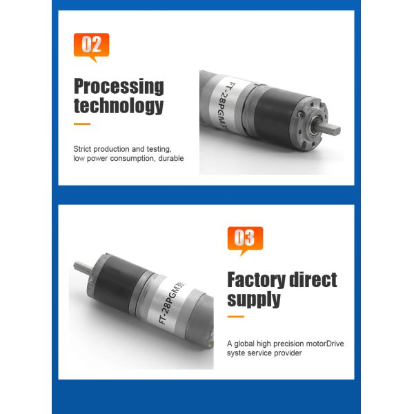 FT-36PGM555 High Torque Muted Gear Electric Motor High Speed 2-1500rpm 6V 12v 24V DC Planetary Gear Motor for Clearing Brushes