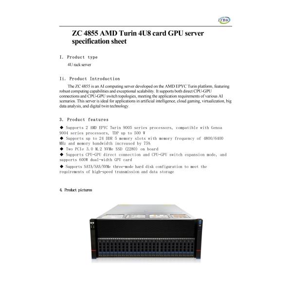 ZC 4855 Enterprise-Grade Server for IT Infrastructure