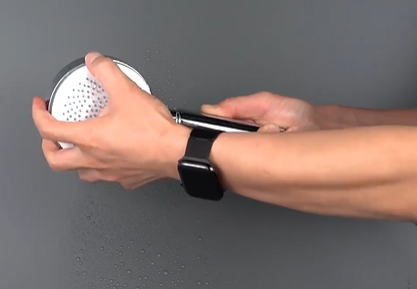 Removable Cover Portable Hand Held Shower Head With Electroplating Matte Black Finish