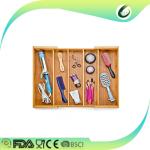 Totally bamboo material expandable utility drawer organizer