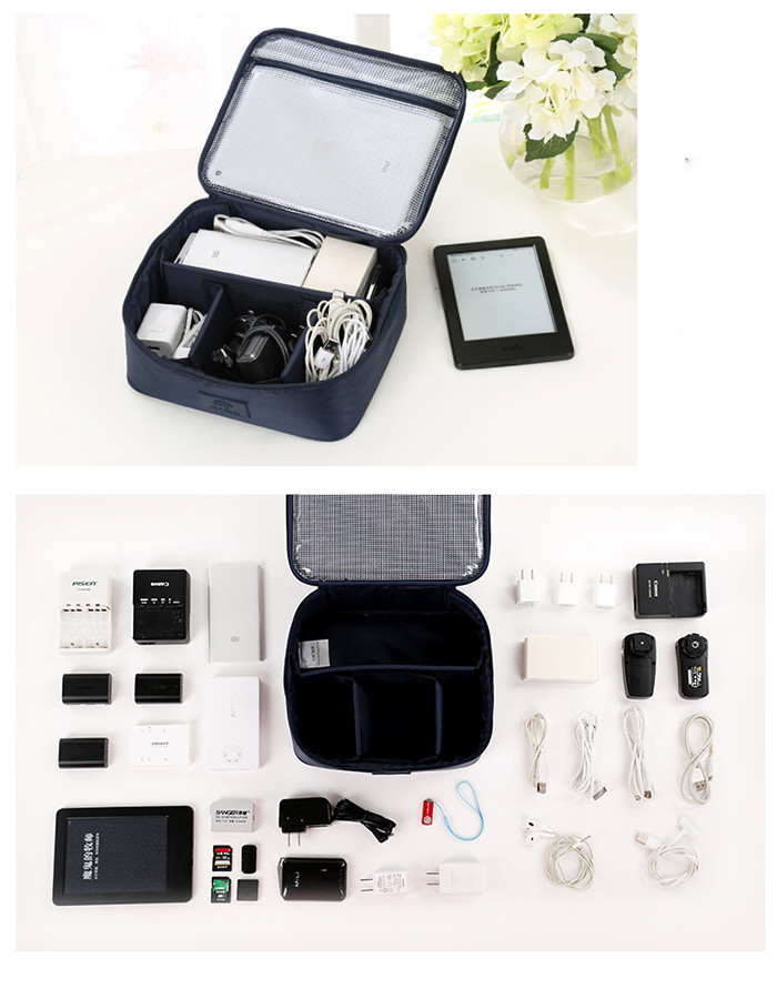 Easy Carry Travel Organizer Bag With PVC Transparent Waterproof Mesh Surface