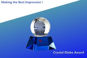 China crystal globe award/crystal sphere award/crystal ball awards/3d sphere crystal awards on sale