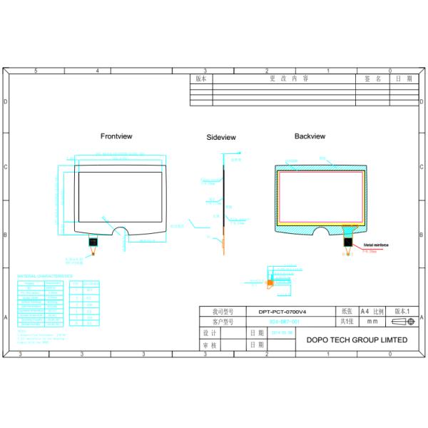 PCT/P-CAP 2" - 10.1" Projected Capacitive Touch Panel with I2C / USB Interface