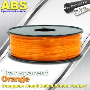 China ABS Desktop 3D Printer Plastic Filament Materials Used In 3D Printing Trans Orange on sale
