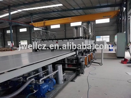 JWELL-PP PVC PE Plastic building template board Extruding Line/construction templates making machine