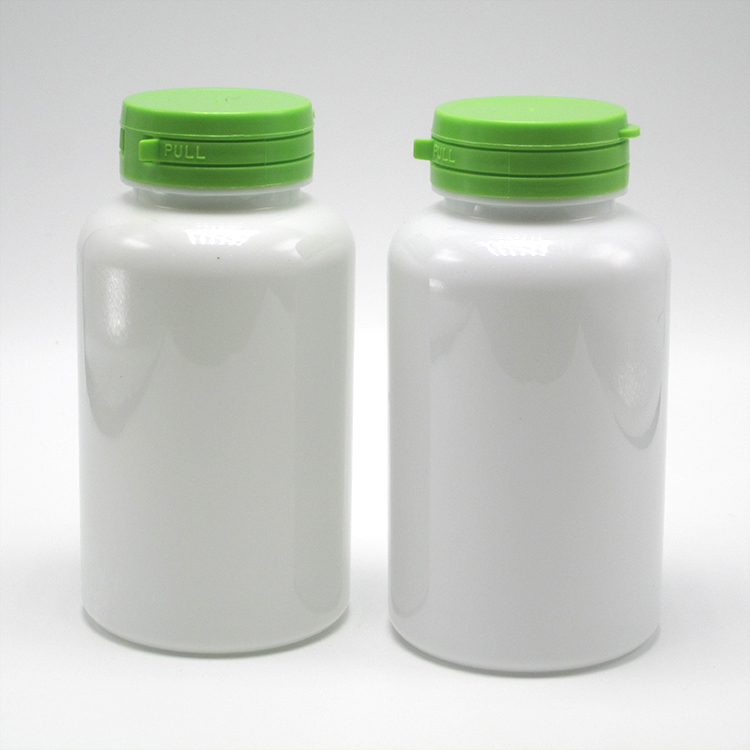 220ml PET White Round Bottle for Health Care Product Base Material PET Tear-Off Lid