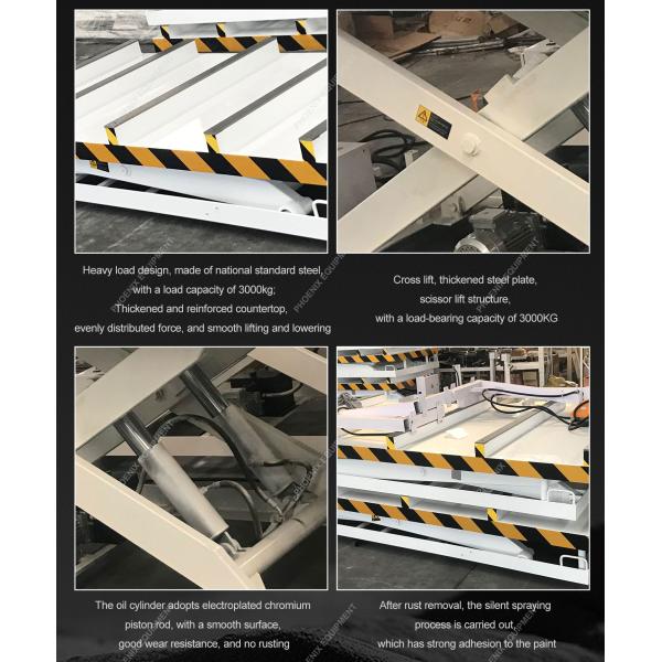 Flat Hydraulic Lifting Platform for Furniture and Wooden Board Production 3KW Power