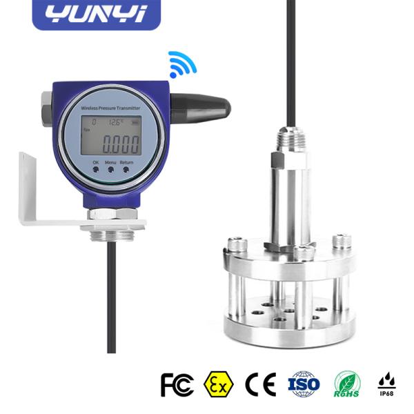 Yunyi High Pressure Double Flange Wireless Level Gauge Non Clog LCD Chemical Reactor Vessel
