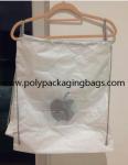 STR Double Layer CPE PE Plastic Drawstring Backpack