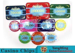 Quality Custom Acrylic Casino Poker Chip Set , New Style Poker Set With Numbered Chips wholesale