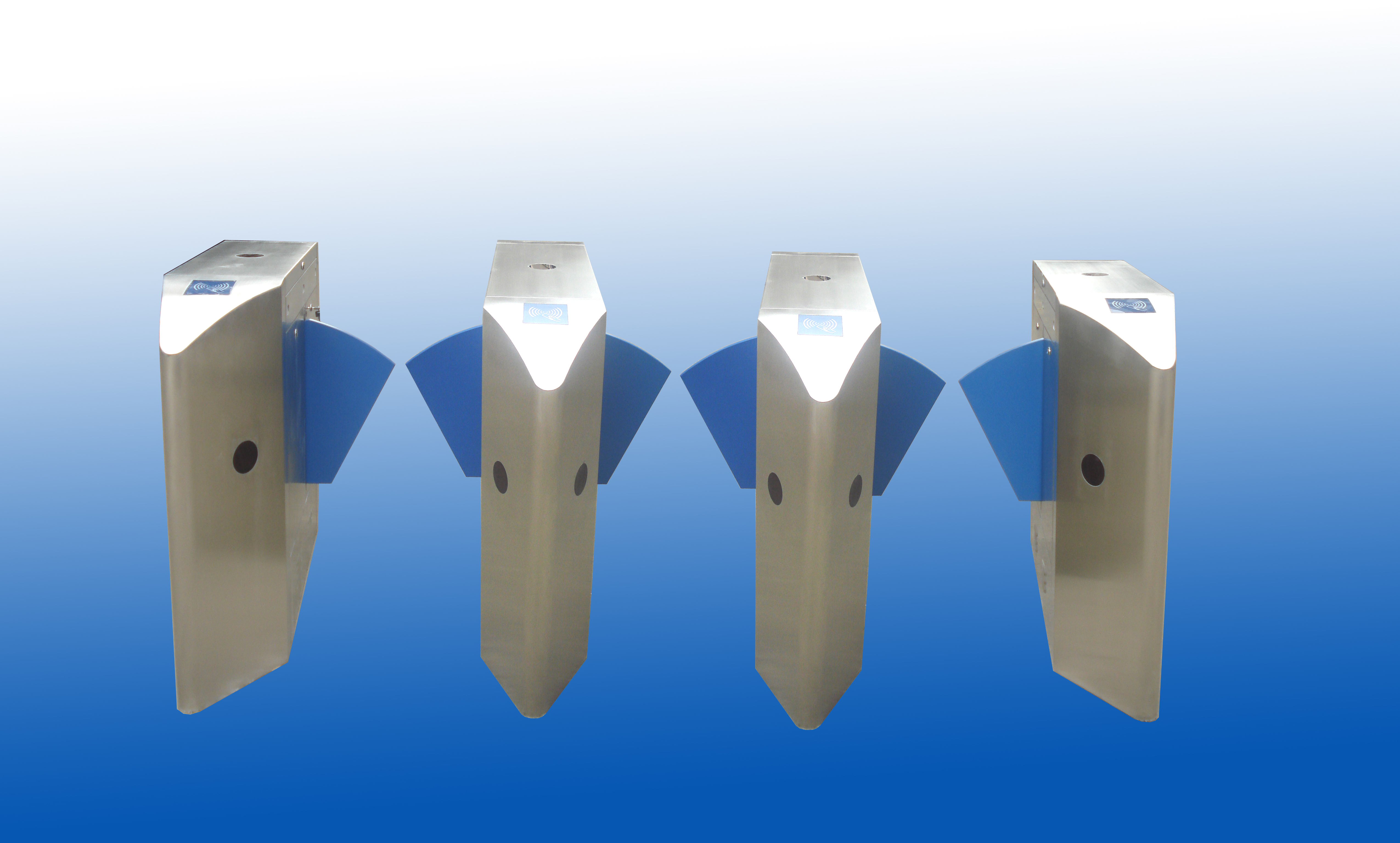 Intelligent Retractable Flap Barrier RS485 Communication Relay Input Card Swipe