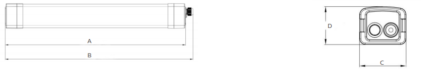 DUALRAYS D5 LED Moisture-proof Light with DIP Switchable Power/3CCT and wiring-through