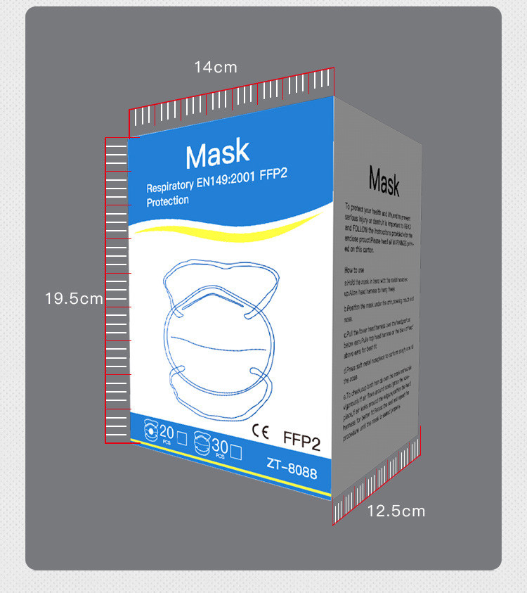 Head Mounted Valved Dust Mask , Protective FFP2 Filter Mask Non Woven Fabric