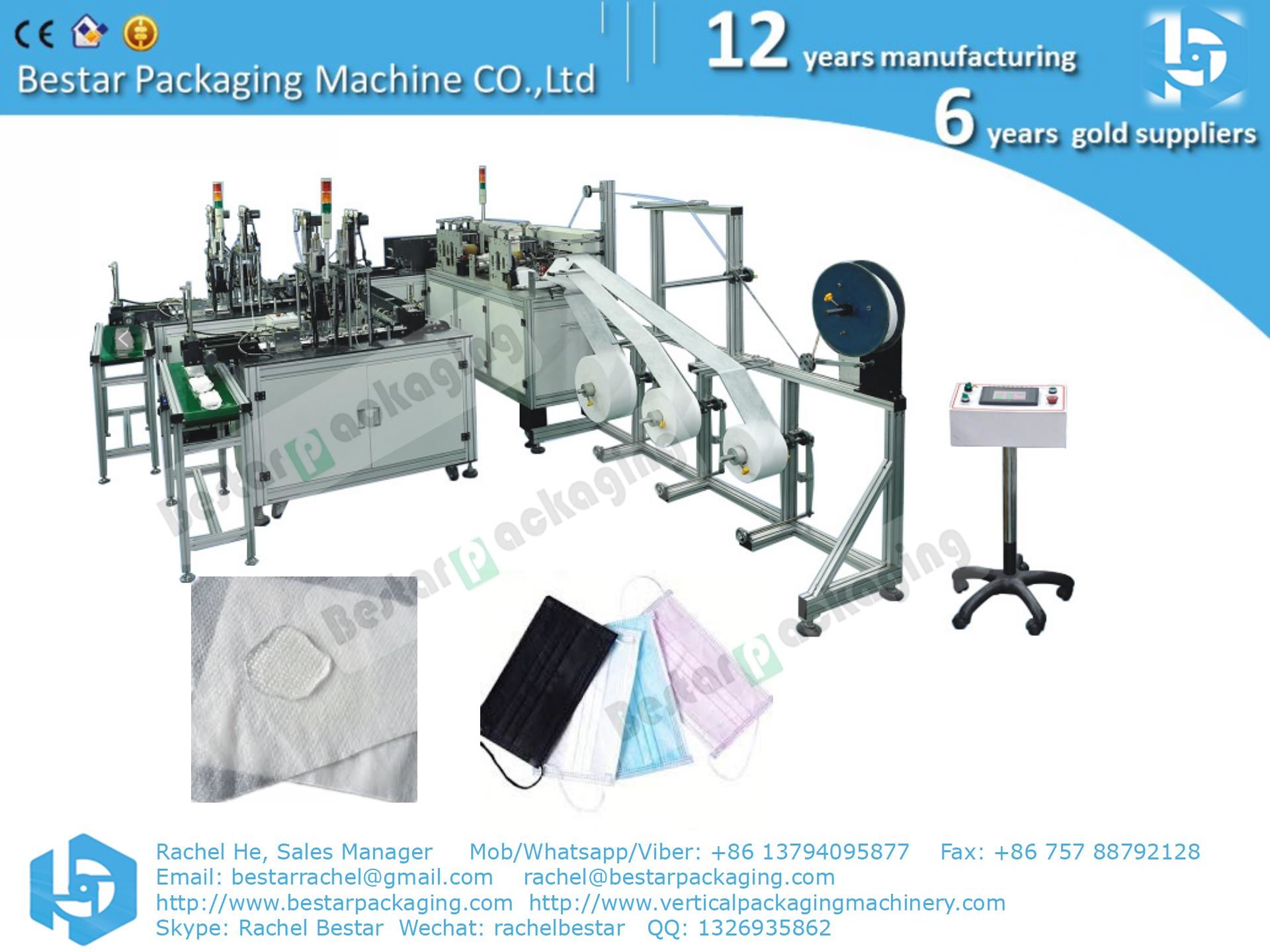 Medical disposable face mask making machine, melt-blown fabric medical face mask