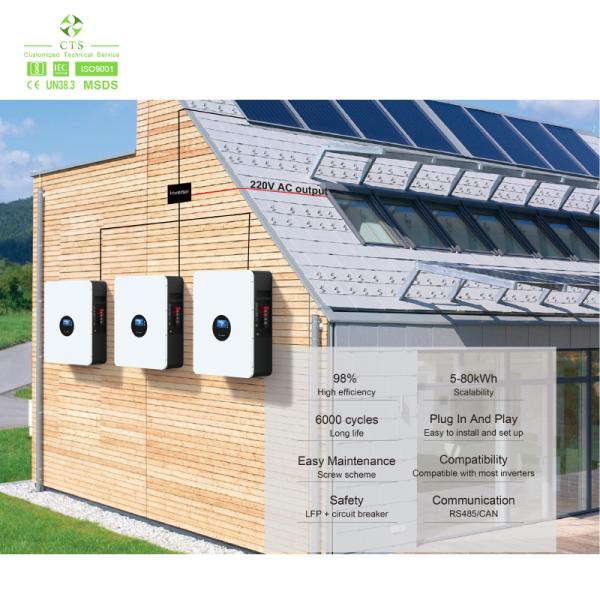 Customized 48V 100Ah 200Ah Energy Storage Battery Rechargeable Power Wall Lithium Ion Battery 5kWh 10kWh for Home Power Backup