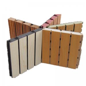 Quality Sound Absorbing Wooden Grooved Acoustic Panel / Decorative Wall Board for Music Room wholesale