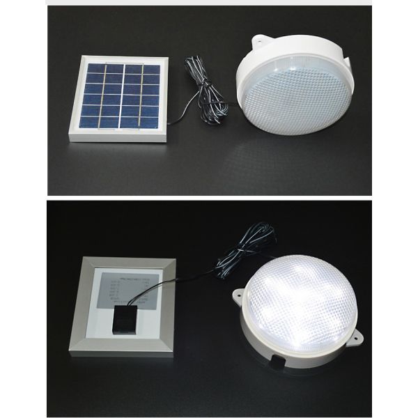 High Brightness Solar Ceiling Light with Motion Sensor for Garage Security