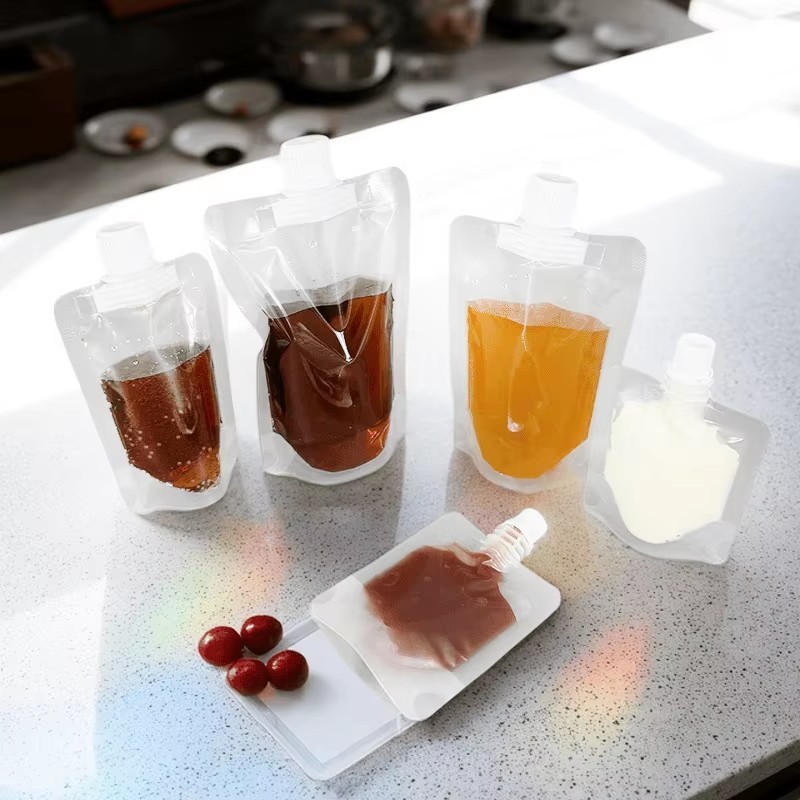 Spout Pouch With Cap – Aluminum Foil Laminated Stand-Up Pouch For Beverage Packaging Bag