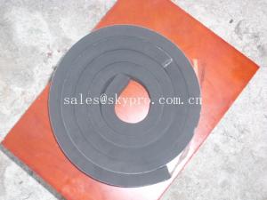 China Black neoprene tape strip with self-adhesive PSA backing one side on sale