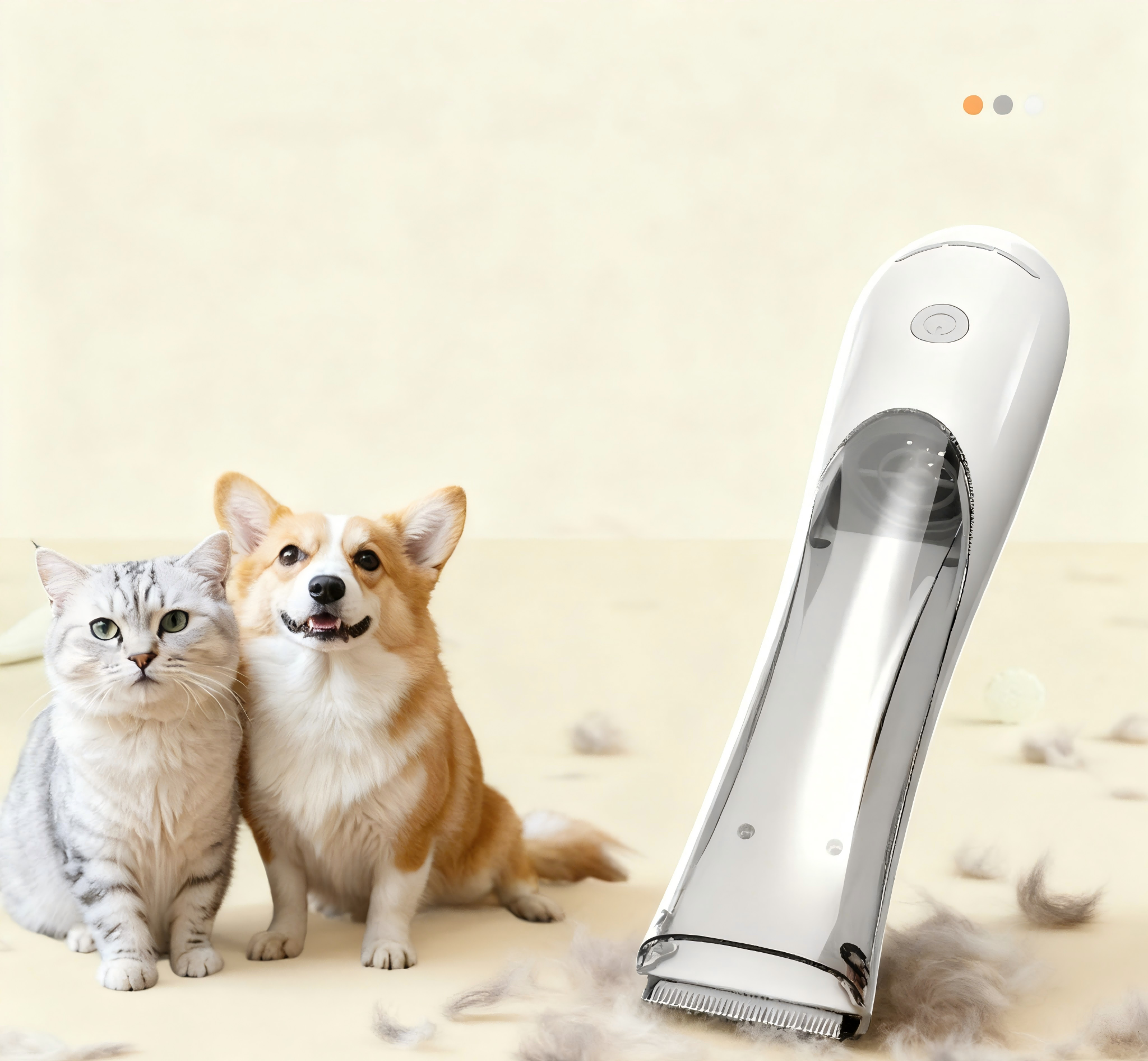 Quiet Pet Hair Clipper Rechargeable Wireless for Dogs and Cats Safe Blade Easy to Clean