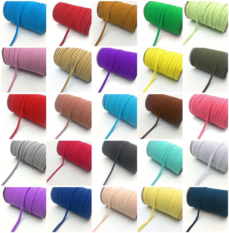 roll packing high elasticity flat elastic cord for note book color elastic band tape